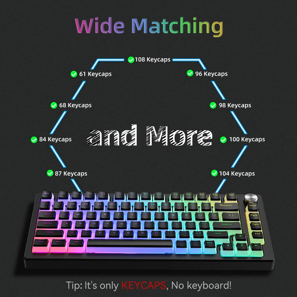 Novo pudim pbt keycaps 129 tec - Keyboard Gaming Blue Switch avaliação e preço