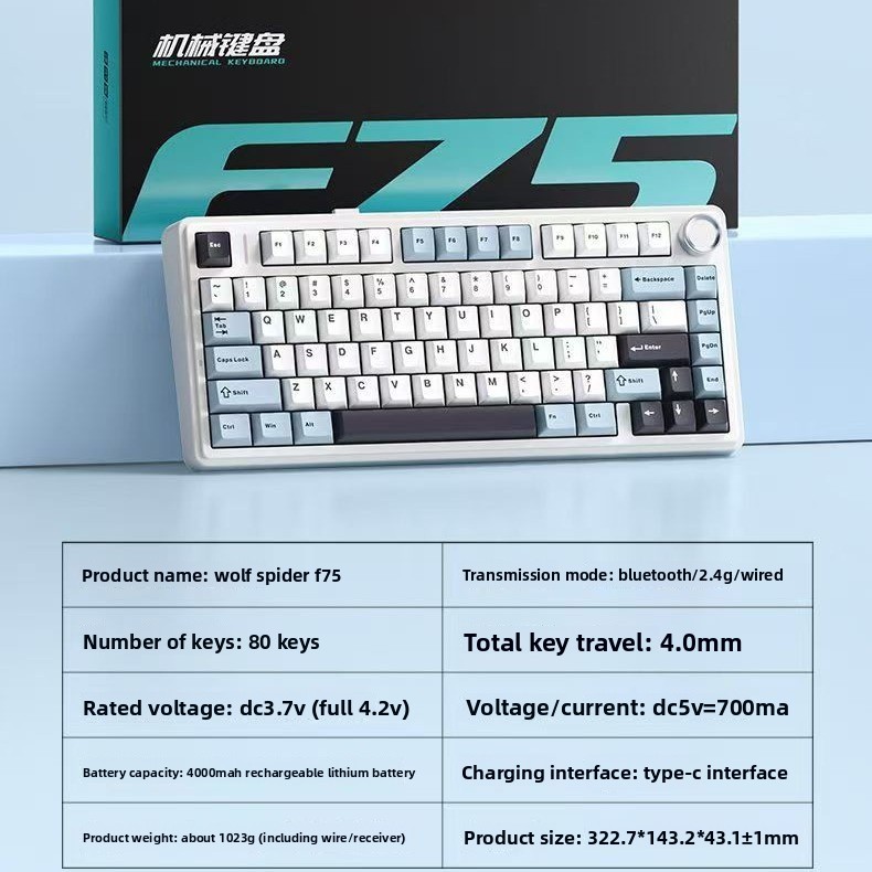 Teclado Mecânico Aula F75 75%  - Gaming Keyboard Mini avaliação e preço