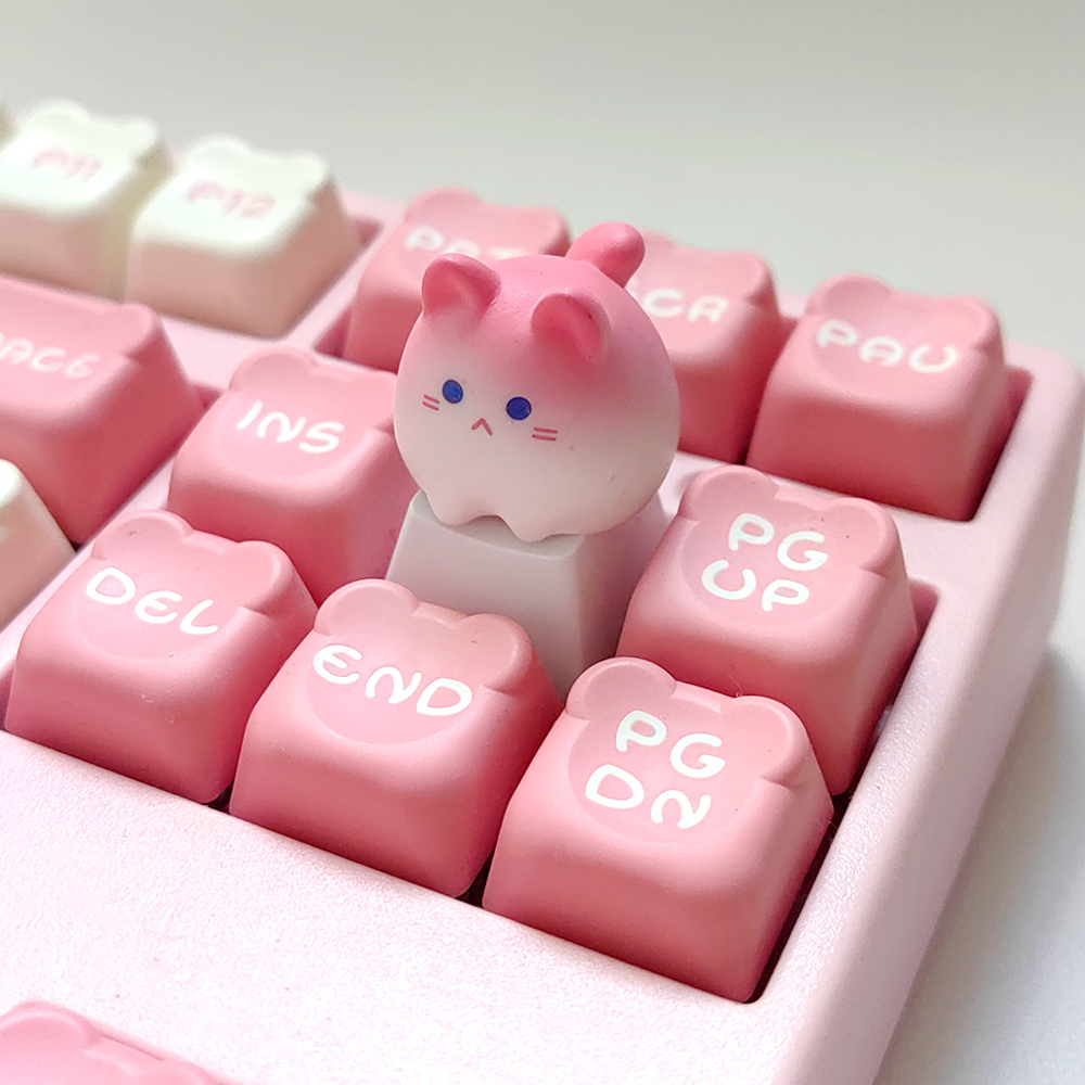 Original rosa gato bonito keyc - Gaming Keyboard Nearby avaliação e preço