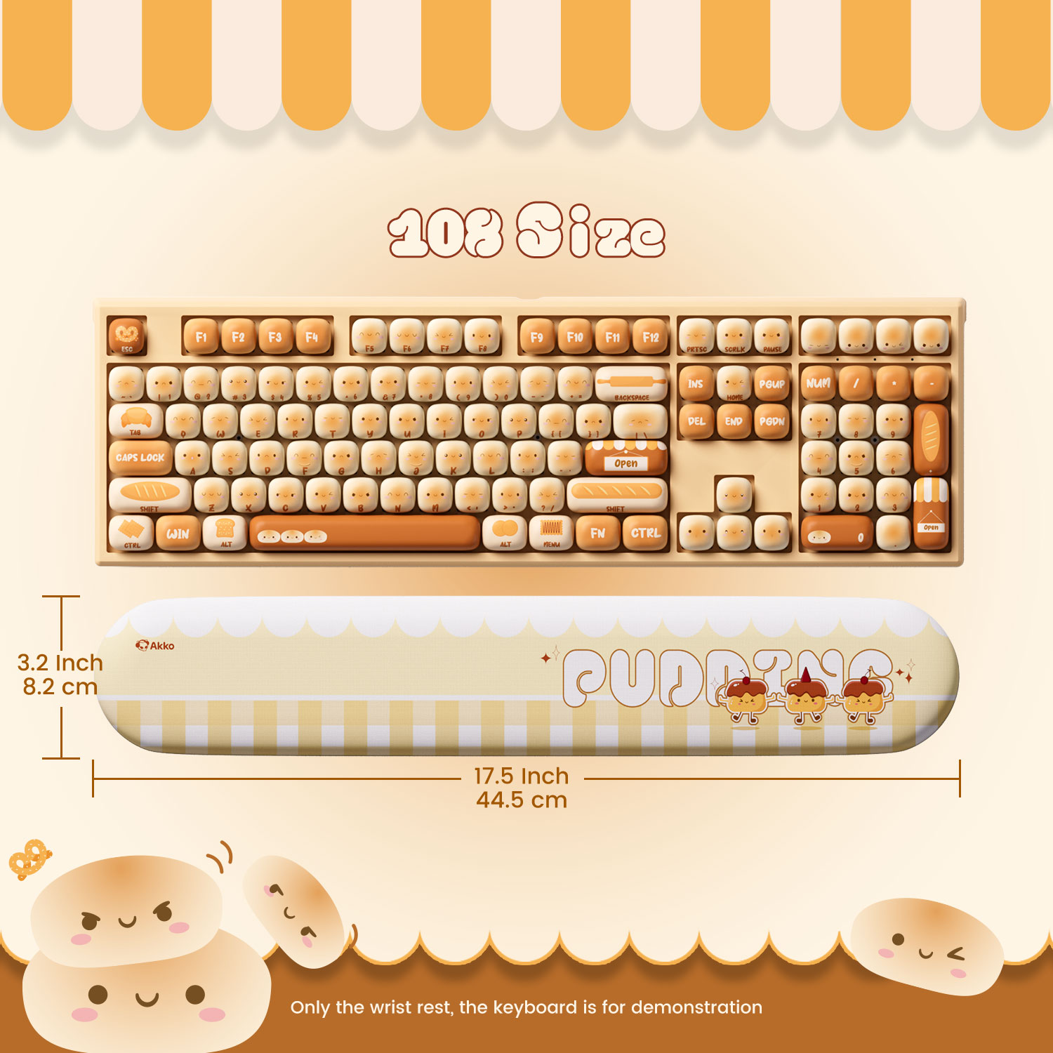 Akko pudim pães teclado almofa - Gaming Keyboard Nearby avaliação e preço