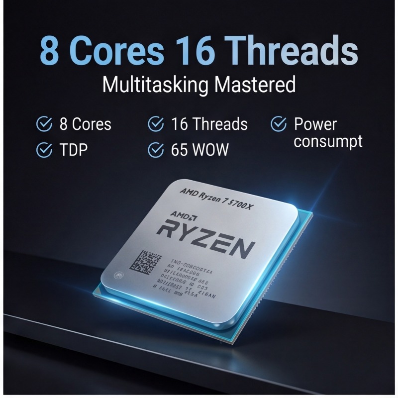 Processador AMD Ryzen 7 5700X  - Amd Cpu Ryzen 7 avaliação e preço