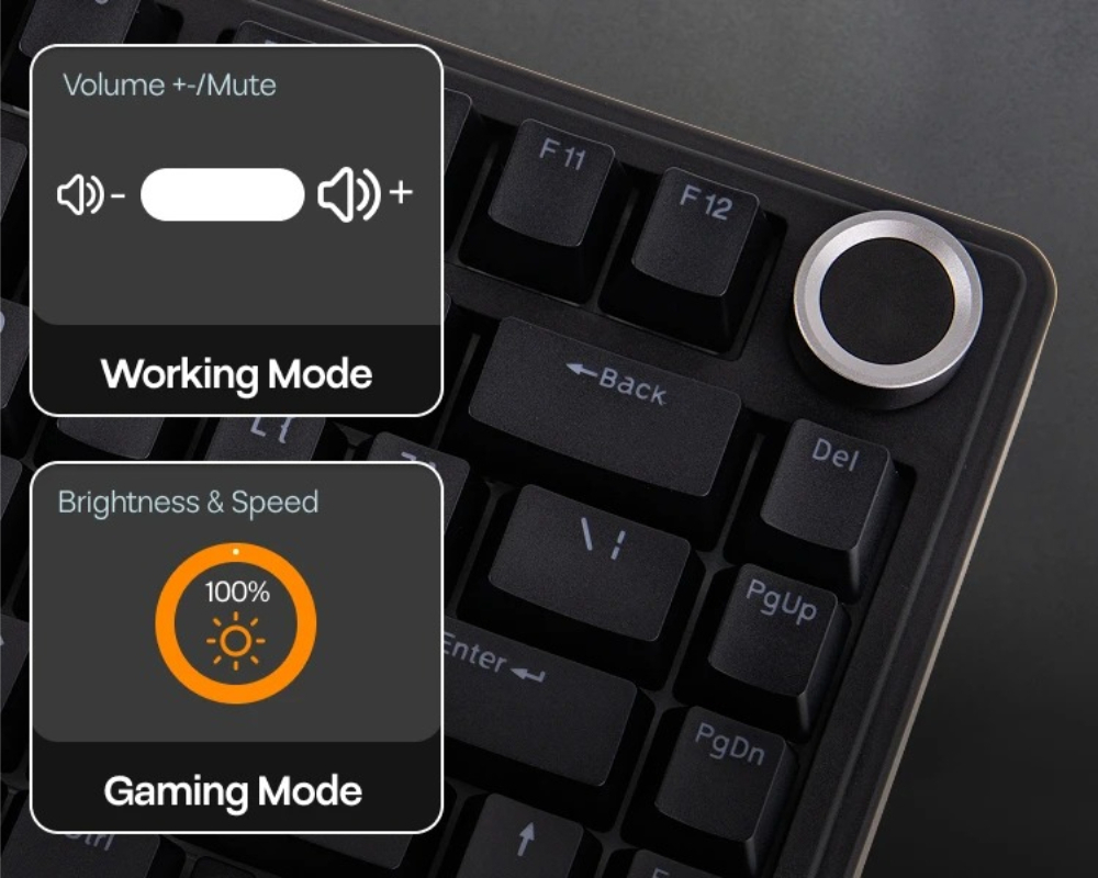 Teclado Gamer AULA F75 com Fio - Gaming Keyboard Hot Swappable avaliação e preço