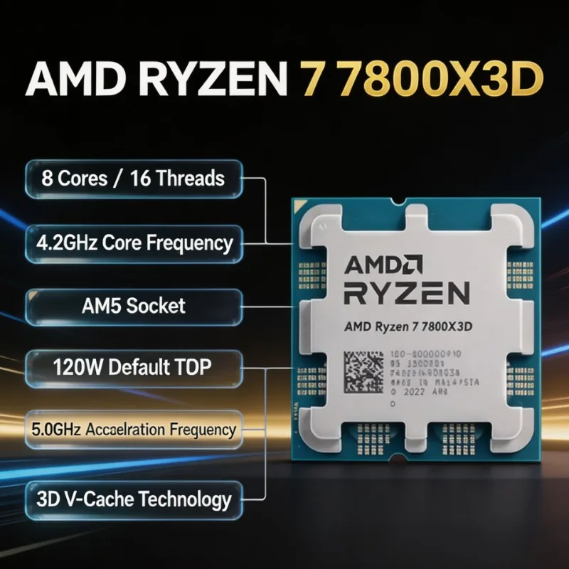 AMD Ryzen 7 7800X3D, CPU para  - Amd Cpu Ryzen 7 avaliação e preço