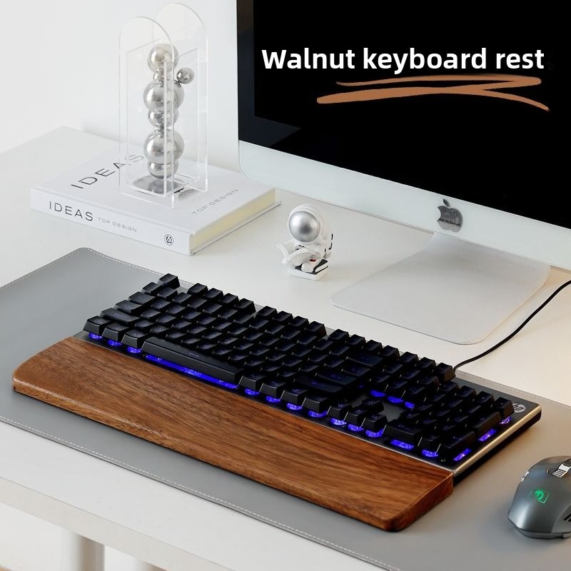 Teclado de madeira maciça desc - Gaming Keyboard Nearby avaliação e preço