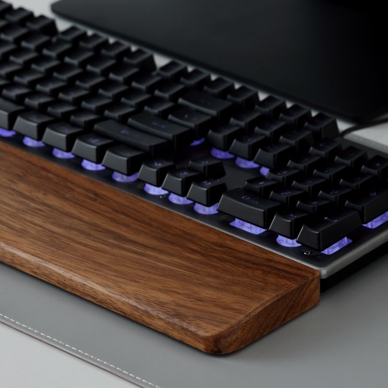 Teclado de madeira maciça desc - Gaming Keyboard Nearby avaliação e preço