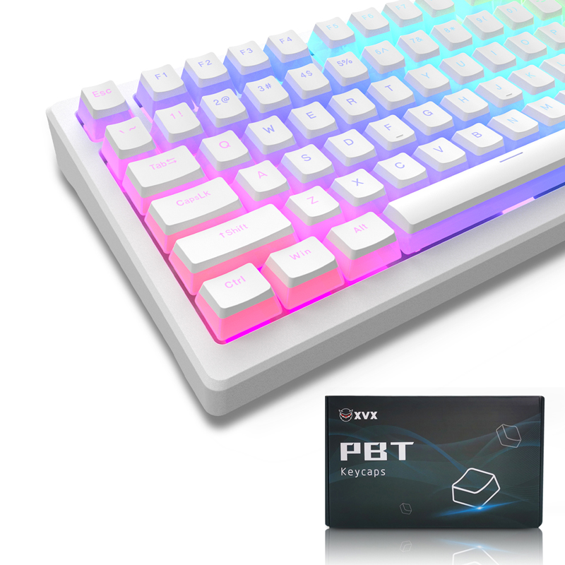 129 Teclas Brancas Pudding Key - Gaming Keyboard Nearby avaliação e preço