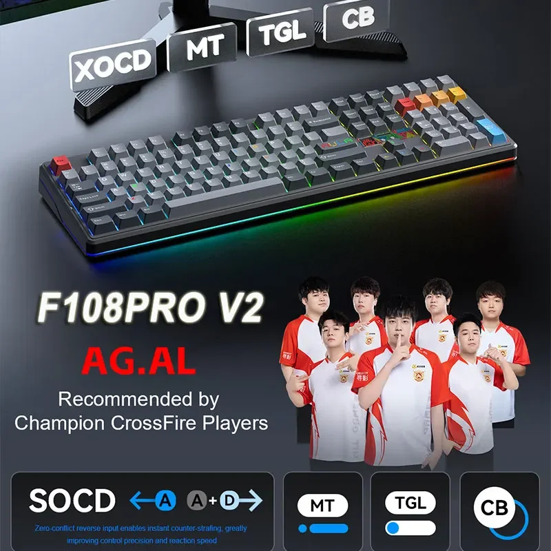 Teclado Mecânico AULA F108 Pro - Gaming Keyboard Hot Swappable avaliação e preço