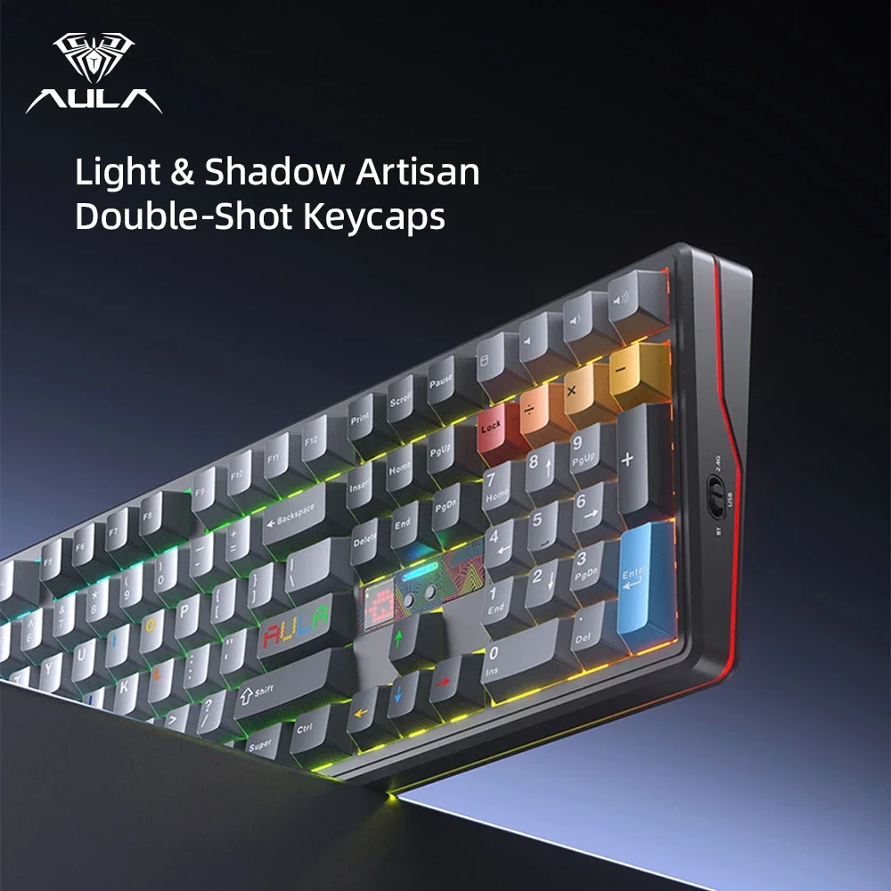 Teclado Mecânico AULA F108 Pro - Gaming Keyboard Hot Swappable avaliação e preço