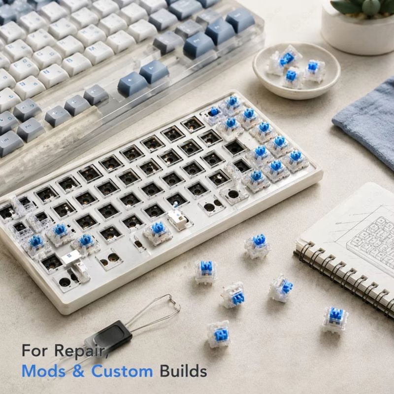 DT21 100 Peças de Interruptore - Keyboard Gaming Blue Switch avaliação e preço