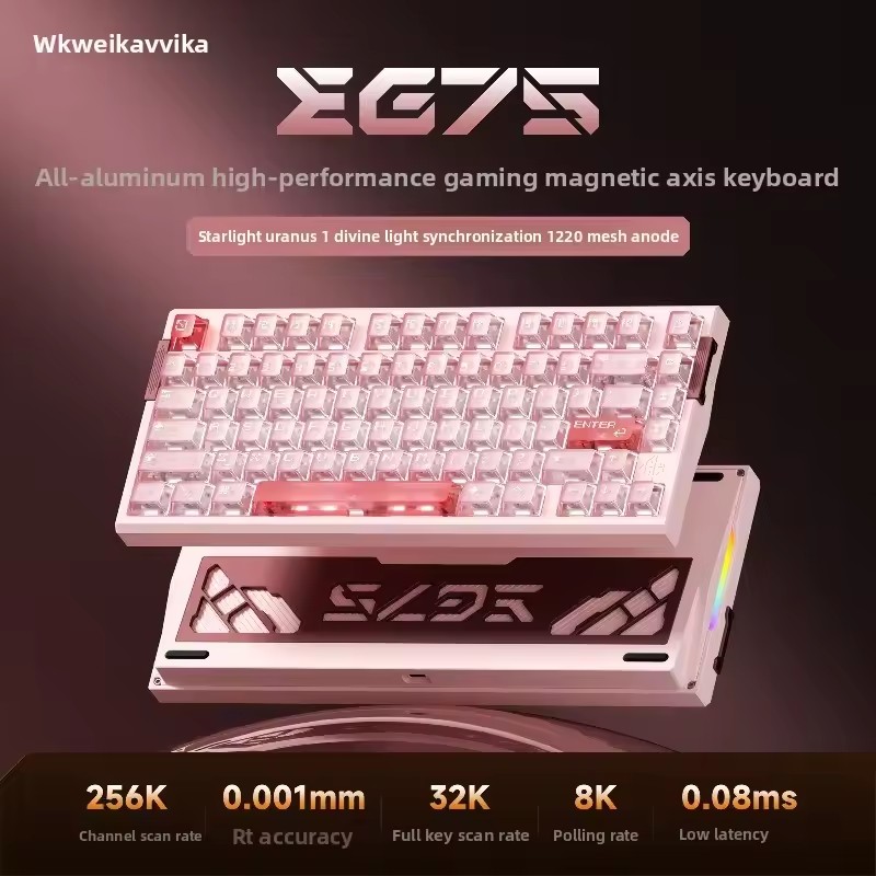 Teclado WEIKAV EG75 Snow Blade - Gaming Keyboard Hot Swappable avaliação e preço